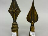pair of antique brass candlesticks
