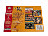 a back cover of a video game with a picture of a man on a motorcycle