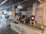 a counter that has a lot of food on it