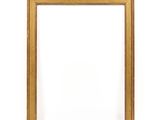 an empty picture frame on a white wall with a white background