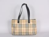the small vintage check tote bag