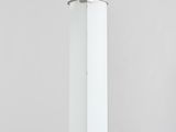 an image of a tall glass lamp with a white base