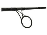 a pair of scissors hanging from the handle of a pole