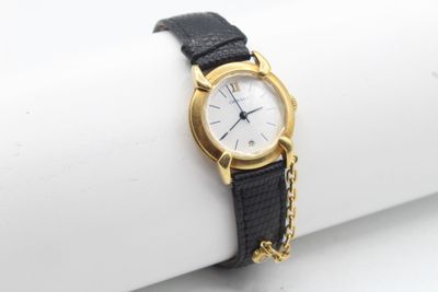 Montre de dame boitier en or jaune avec chaine rel…
