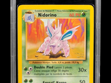 a close up of a pokemon card on a black background