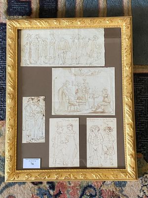 a picture of a picture of a picture of a family in a gold frame