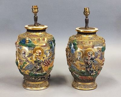 JAPON, SATSUMA, début XXème siècle. Belle paire de vases en …