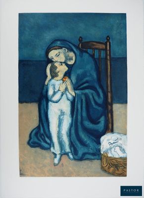 painting of a woman holding a baby in her arms