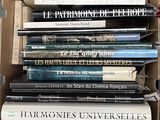 a box full of books sitting on a table