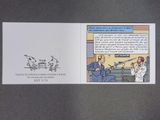 a picture of a cartoon book with a picture of a man talking to a woman