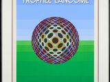 a painting of a golf ball with the words trophee lanomee on it