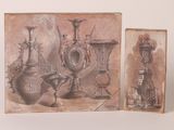 deux photos représentant des vases et un bougeoir posés sur une table