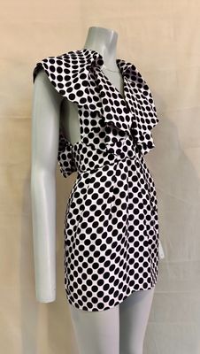 a mannequin mannequin with a black and white dress on a mannequin mannequin mannequin mannequin mannequin manne