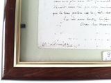 a picture of a framed picture of a letter from a man