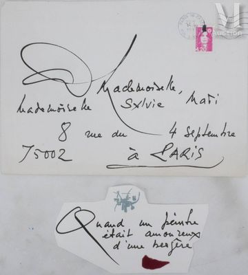 MATHIEU Georges (1921-2012) Lettre manuscrite, 1993