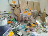 many different items on the table in this room