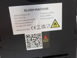 a close up of a machine with a sticker on it