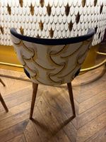 2 Fauteuils CASUAL DIXIE, noir/beige/doré, petits accrocs (photo 4)