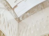 a clear glass container with a clock on it