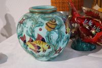 Lot années 70 avec Vase Monaco Haut : 18cm, deux poissons en… (photo 3)
