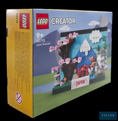 une boîte contenant un kit Lego Creator, sur fond noir