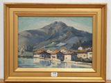 a picture of a painting on the wall of a room