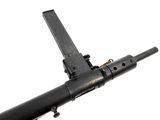 a close up of a machine gun on a white background