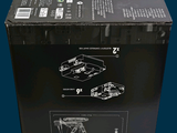 a black box with instructions on the inside of it