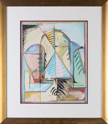 Mourad SALEM (1956-) "Composition géométrique" techniques mi…