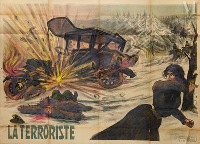 an image of a poster for a movie with a woman in the foreground and a car in the background