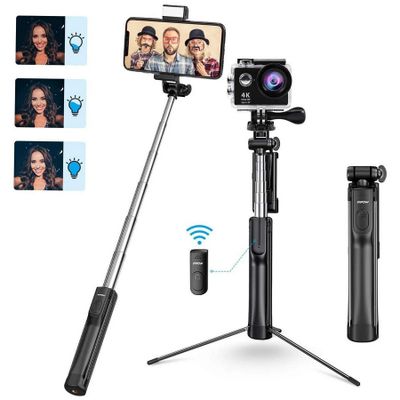 une image représentant une image d'une perche à selfie et d'un trépied