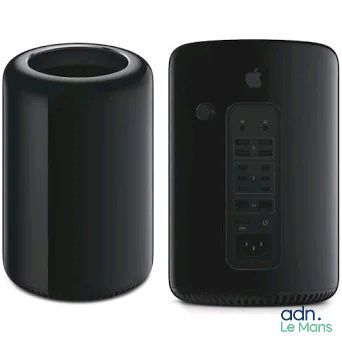 une image montrant un gros plan d'un Mac Pro noir