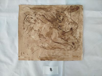 une image représentant un dessin d'un homme et d'une femme sur un lit