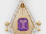 an amethorate and diamond pendant