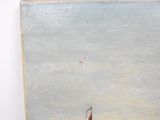 a painting of a sailboat in the water