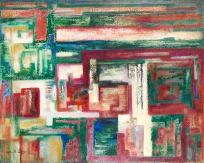 Camille BERG (1904-1991) Composition rouge