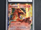 a close up of a pokemon card on a table