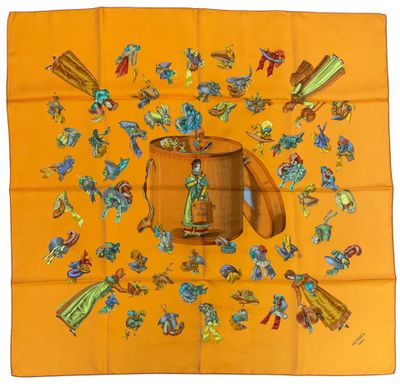 HERMES Paris Carré en twill de soie imprimée titré "Paris Mo… - Photo 1