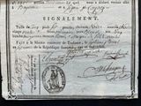 an old document with a picture of a woman on it
