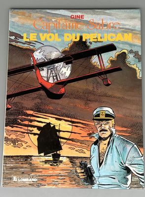 la couverture d'une bande dessinée sur laquelle figure un homme debout devant un avion