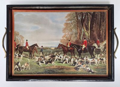une photo d'un tableau représentant un groupe de personnes à cheval