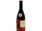 the bottle of wine is full of red wine on a white background