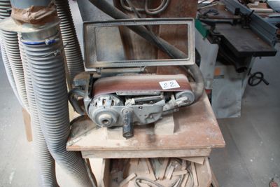 a picture of a workbench with a computer on it