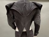 an image of a woman ' s jacket made of pleals