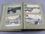 an old book with pictures of people and buildings on it