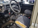 a car that has a steering wheel and a seat in it