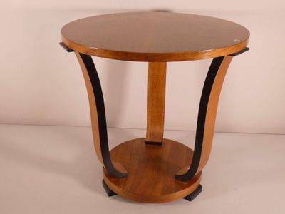 an image of a wooden table with a glass top
