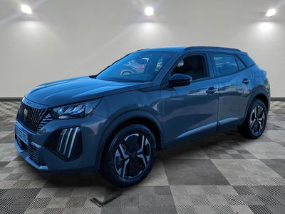 a blue 2020 kia kona suv parked on a checkered floor