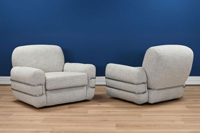 AGOSTINO LESCAI édition Bedding Brevetti. Paire de fauteuils…