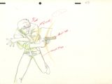 dessin représentant un homme tenant un pistolet dans la main droite